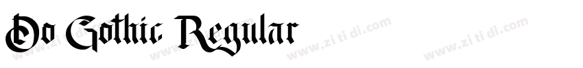 Do Gothic Regular字体转换